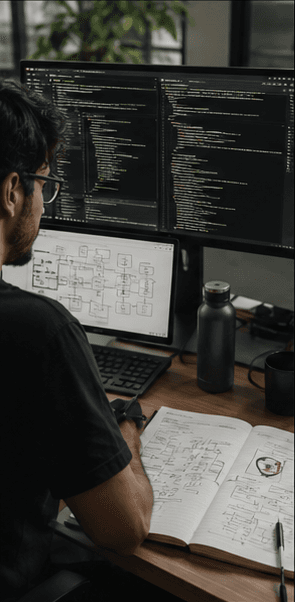 Engineer developing a software architecture
